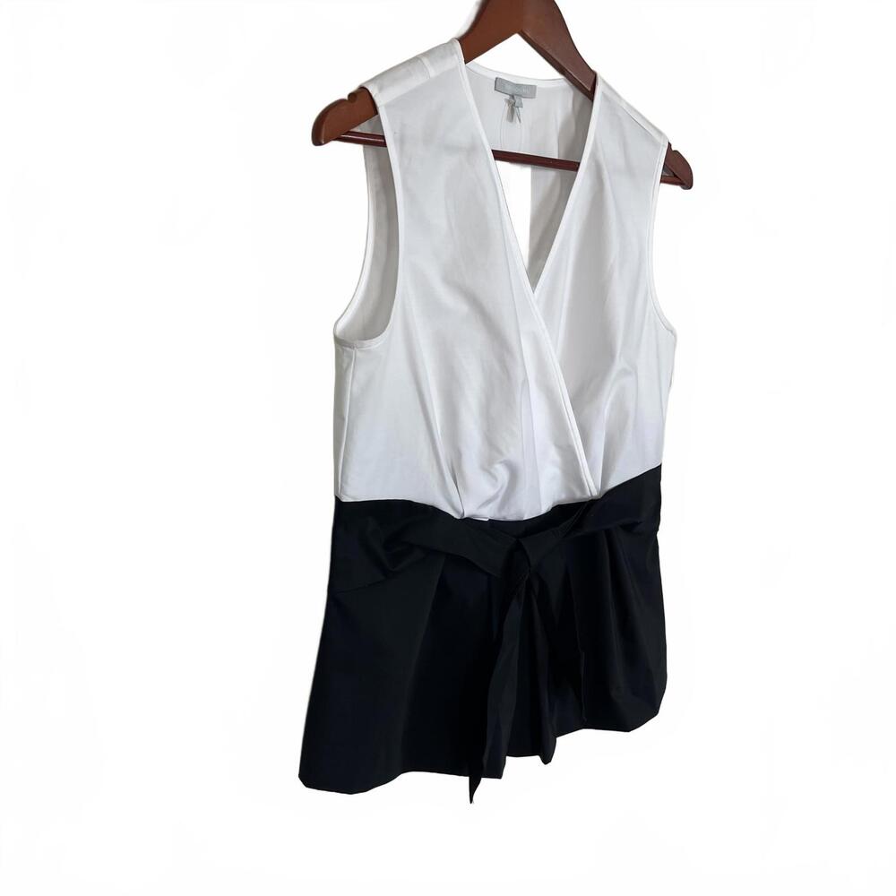 NWT Hinson Wu Sleeveless Colorblock Top |Quiet Luxury Corpcore Light Academia - Picture 5 of 8